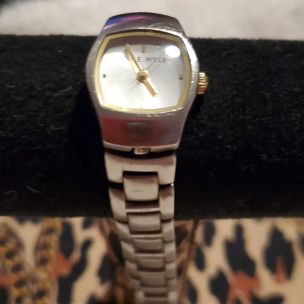 Nine West Analog Watch Silver & Two-Tone Interchangeable Flip Metal Band 9W/1273